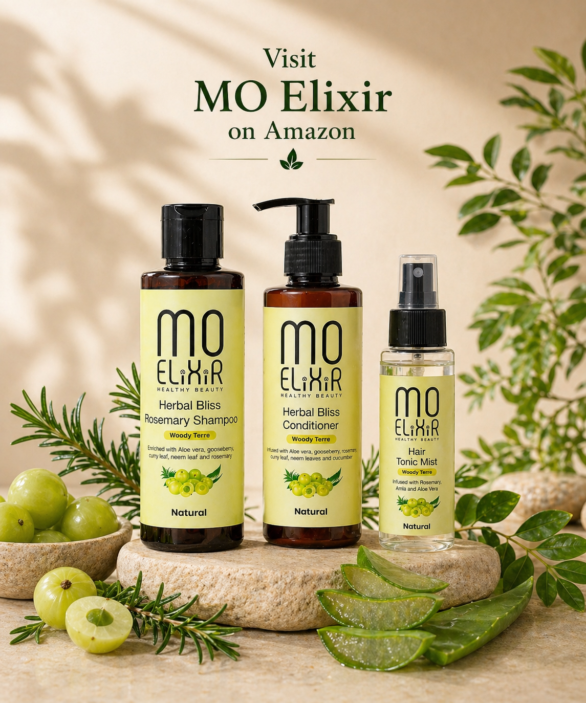 MO Elixir hair-care collection