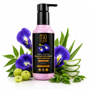 MoElixir Herbal Ecstasy Shankhpushpi Shampoo – Premium Ayurvedic Hair Care Ritual (200ml)